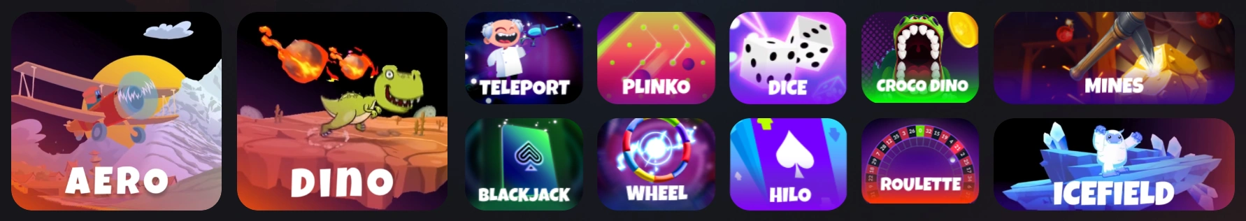 FreshBet mini games selection